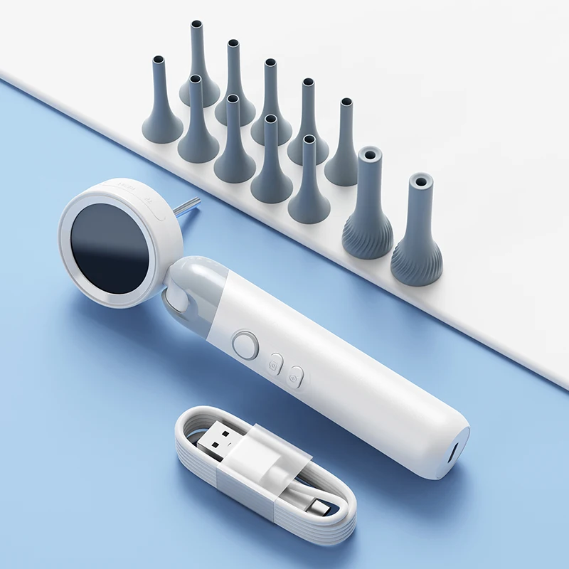 1.38'' Ear Camera Wit IPS Display and 1080P Camera Ear Check Portable Inspector for Ear Mouth Pet With 12tips Replaceable Tools