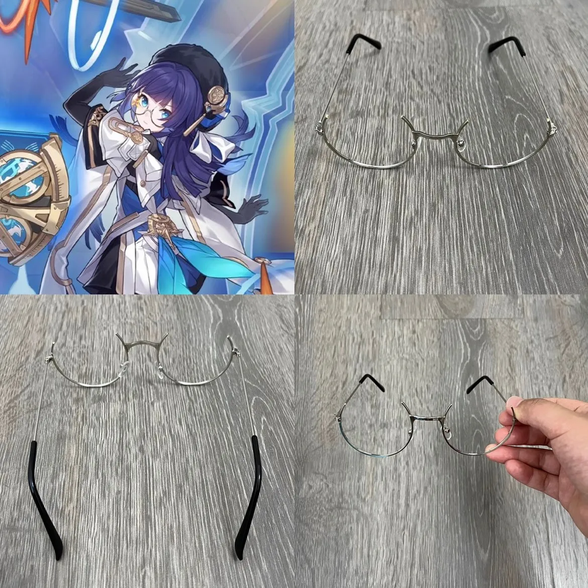 Pela Wig Cosplay Game Honkai: Star Rail Cosplay Wig glasses Women Blue Long Hair Wig Pela Cosplay Wig Free Wig Cap