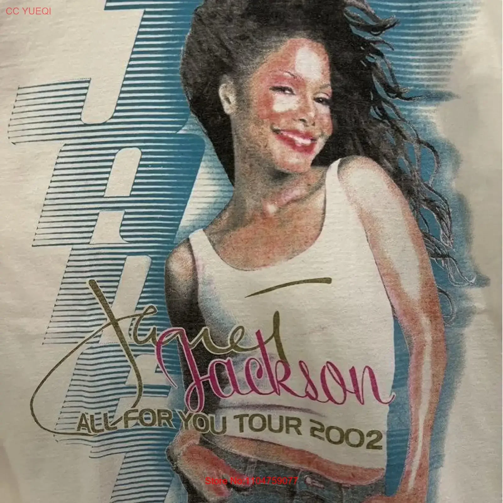 Hot Janet Jackson Concert All Size T Shirt vintage Washed Soft Stylish Unisex homme Top For Everyday Wear designer clothes