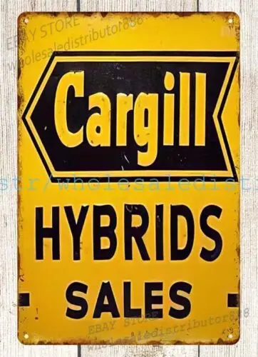 Cargill Hybrids seeds corn farm barn metal tin sign living wall decor