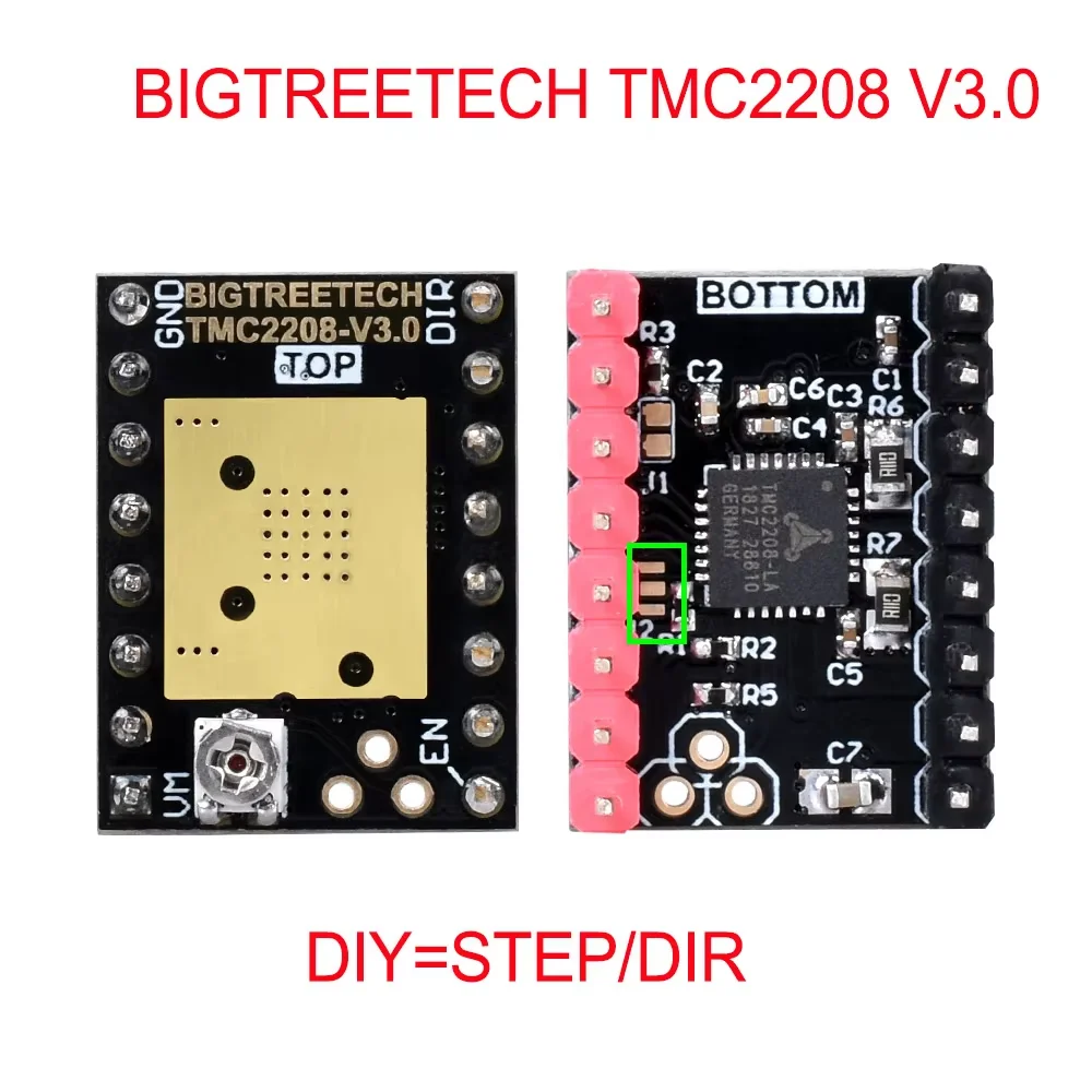 BIGTREETECH TMC2208 V3.0 TMC2209 UART TMC2130 SPI драйвер шагового двигателя Stepstick Mute для материнской платы SKR V1.3 Pro MKS 3D