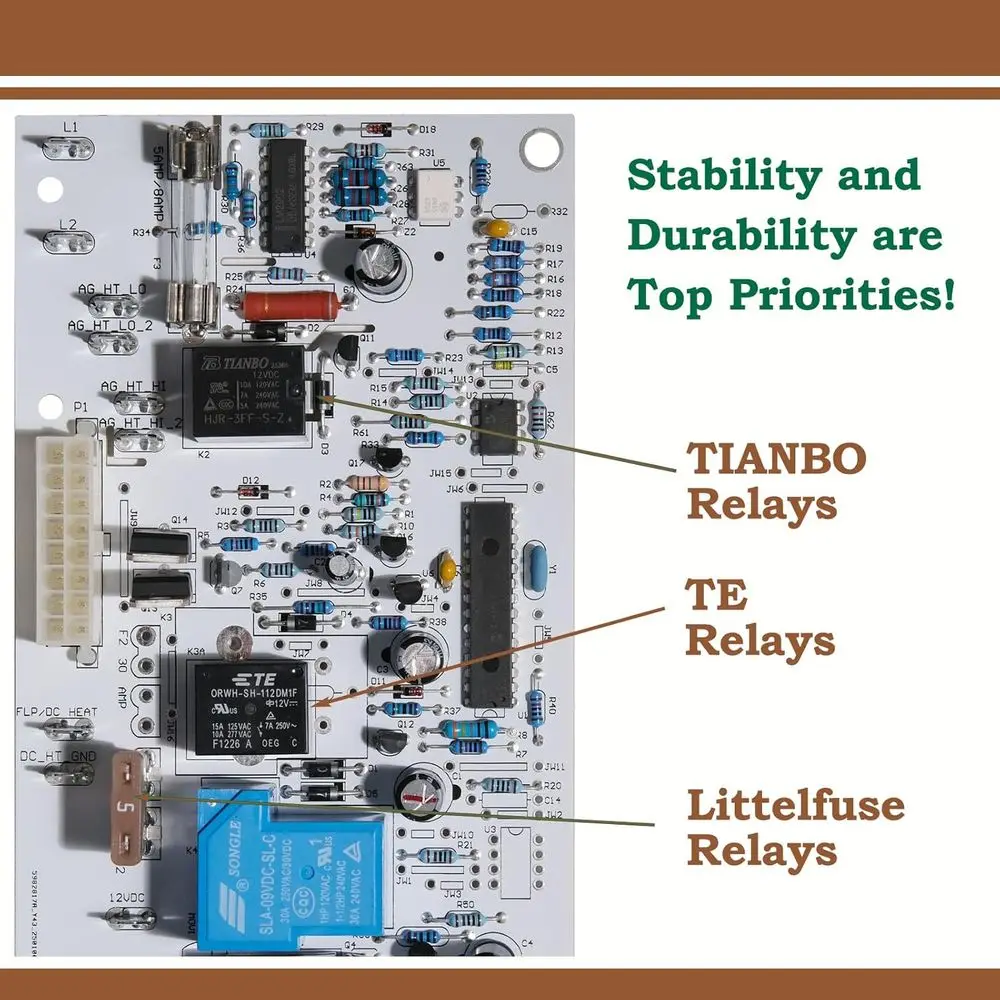 621271001 RV Refrigerator Power Board, Fit for Norcold1200 Models with a Serial Number Range Between 832171 and 8981138