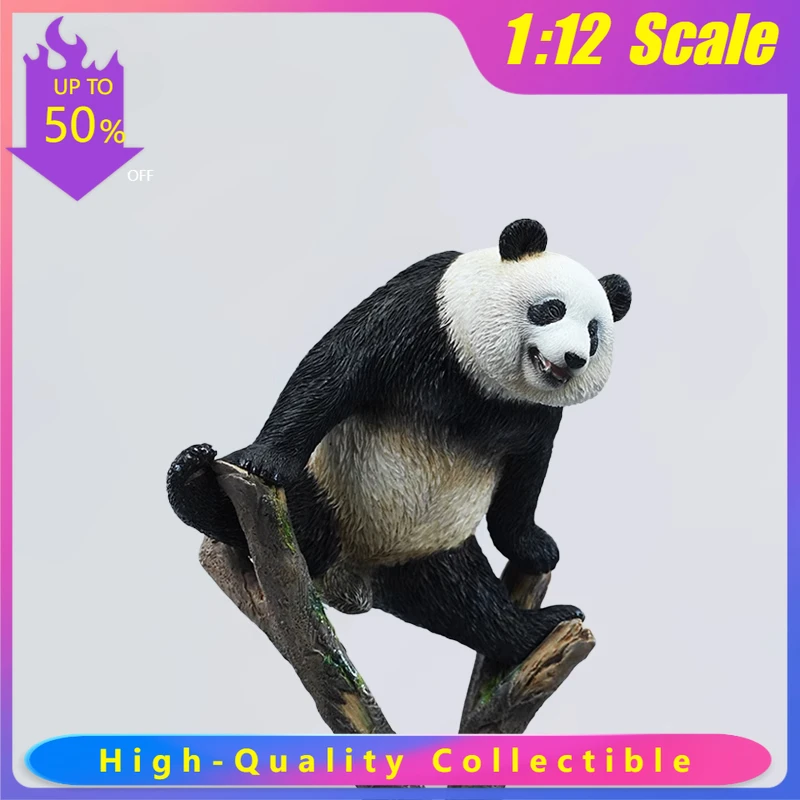 

In Stock JXK 1/12 Scale Simulation Panda Animals Figurines Model Tree Trunk Platform for 6'' Toy Figures Pet Gifts Decoration