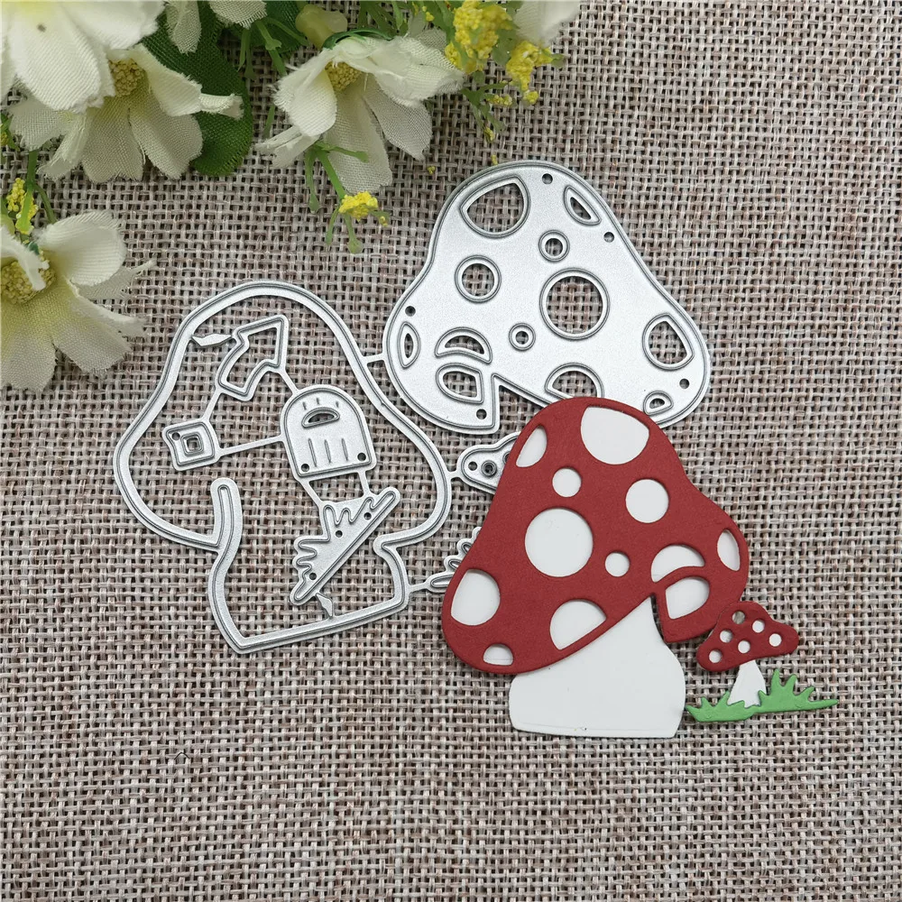 Mushroom House Frame Metal Cutting Dies Stencils For DIY Scrapbooking Decorative Embossing Handcraft Template