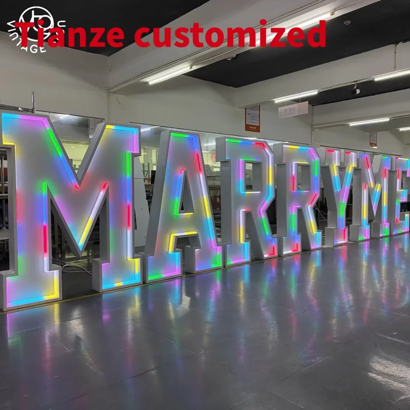 

(customized)4ft Neon Letters Outdoor Marquee Bulb Letter Mr And Mrs Light Illuminated Sign With Factory Prices