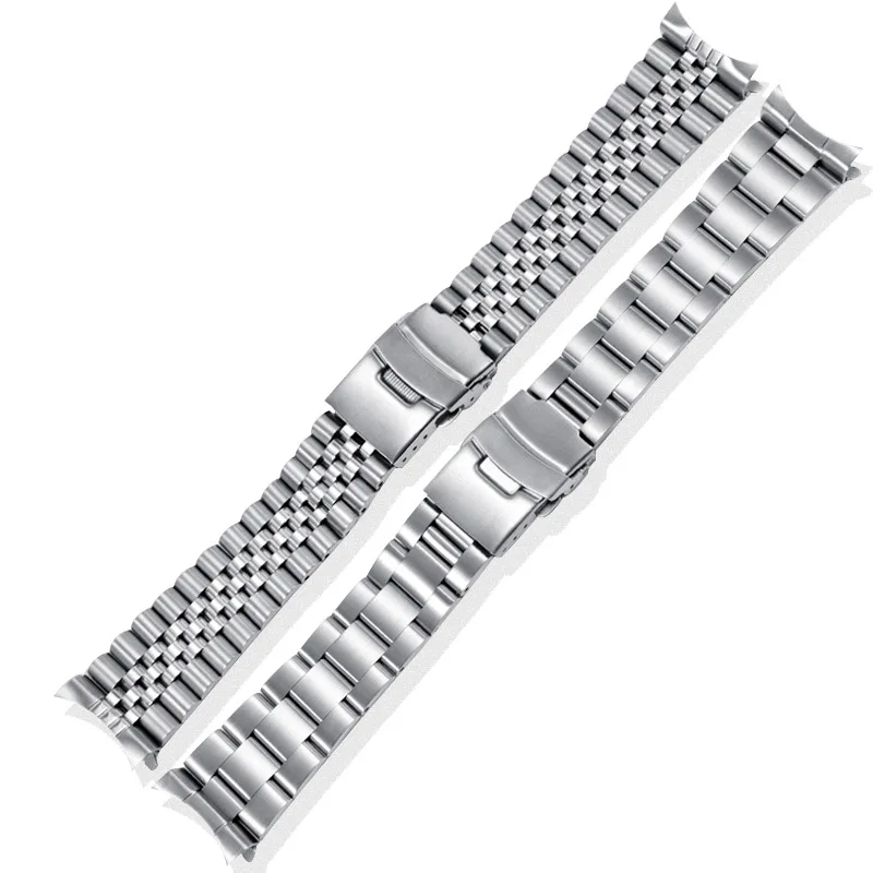 

20mm 22mm 316L Stainless Steel Oyster Jubilee Curved End Watch Band Strap Fit for SKX 5/Abalone/SUB/Dive Watch