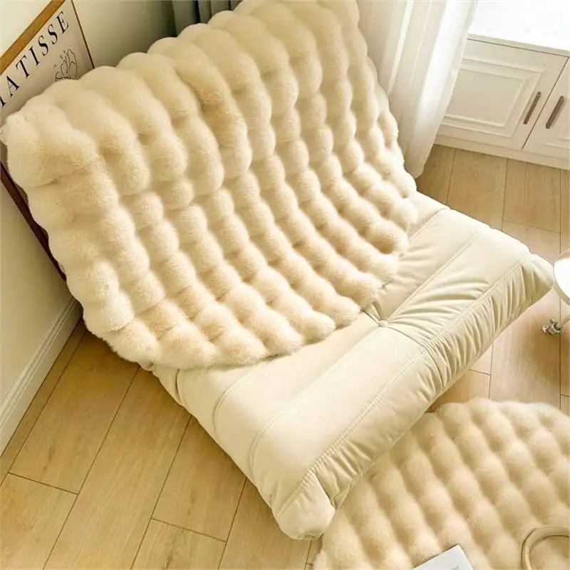 Cream Wind Rabbit Plush Round Bubble Plush Carpet Sofa Round Mat Floor Mat Living Room Coffee Table Plush Carpet Mat