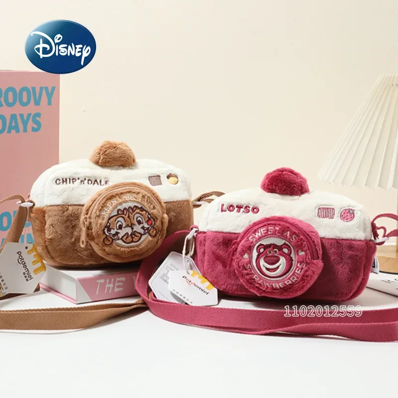 

Disney New Plush Women's Shoulder Bag Luxury Brand Original Women's Mini Plush Shoulder Messenger Bag Cartoon Doll Women's Bag