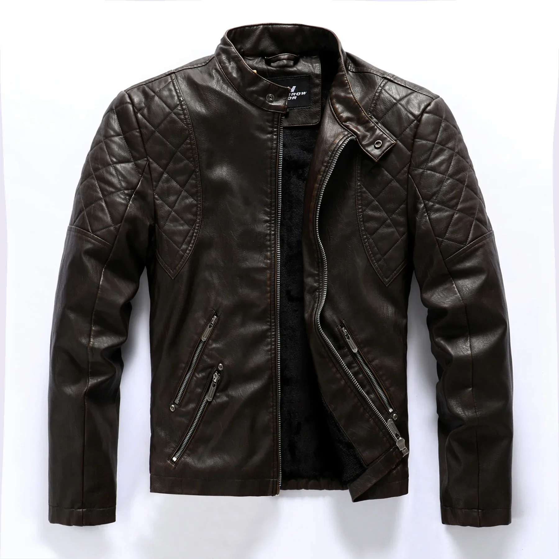 Winter Lederjacke Männer Kleidung Mäntel Bikerjacke Männer Faux Casual Jacken Echte Männer Mantel Leder Vintage Winddicht