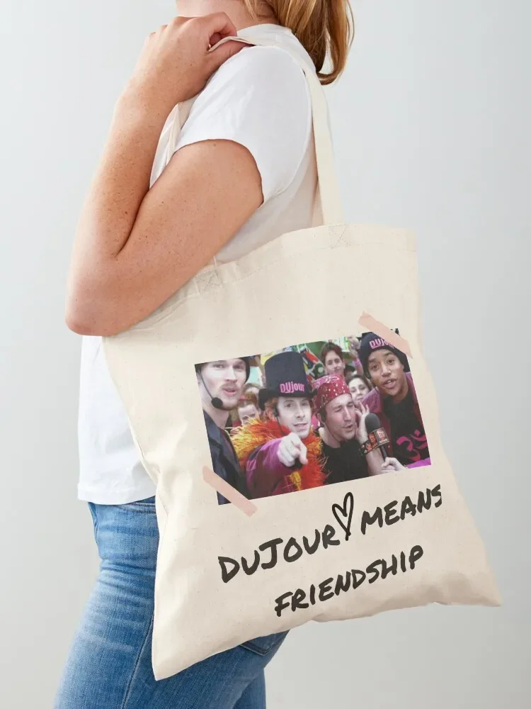 

Сумка-шоппер Dujour Means Friendship, женская сумка-тоут, мужские сумки для покупок, складные сумки на заказ