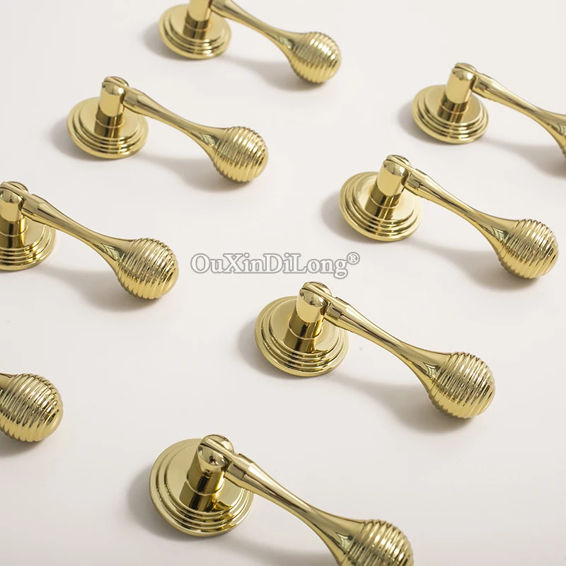 

High-end 4PCS Drop Pendant Solid Brass Furniture Door Handles Drawer Knobs Cupboard Wardrobe Closet Dresser Cabinet Pulls Knobs