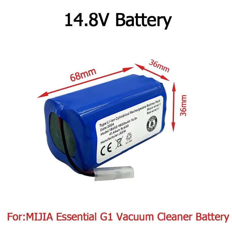 2024 100% Original 14.8V lithium ion battery  pack for Xiaomi G1 Mi Essential MJSTG1 robot vacuum cleaner,for Panasonic MC-WRC53