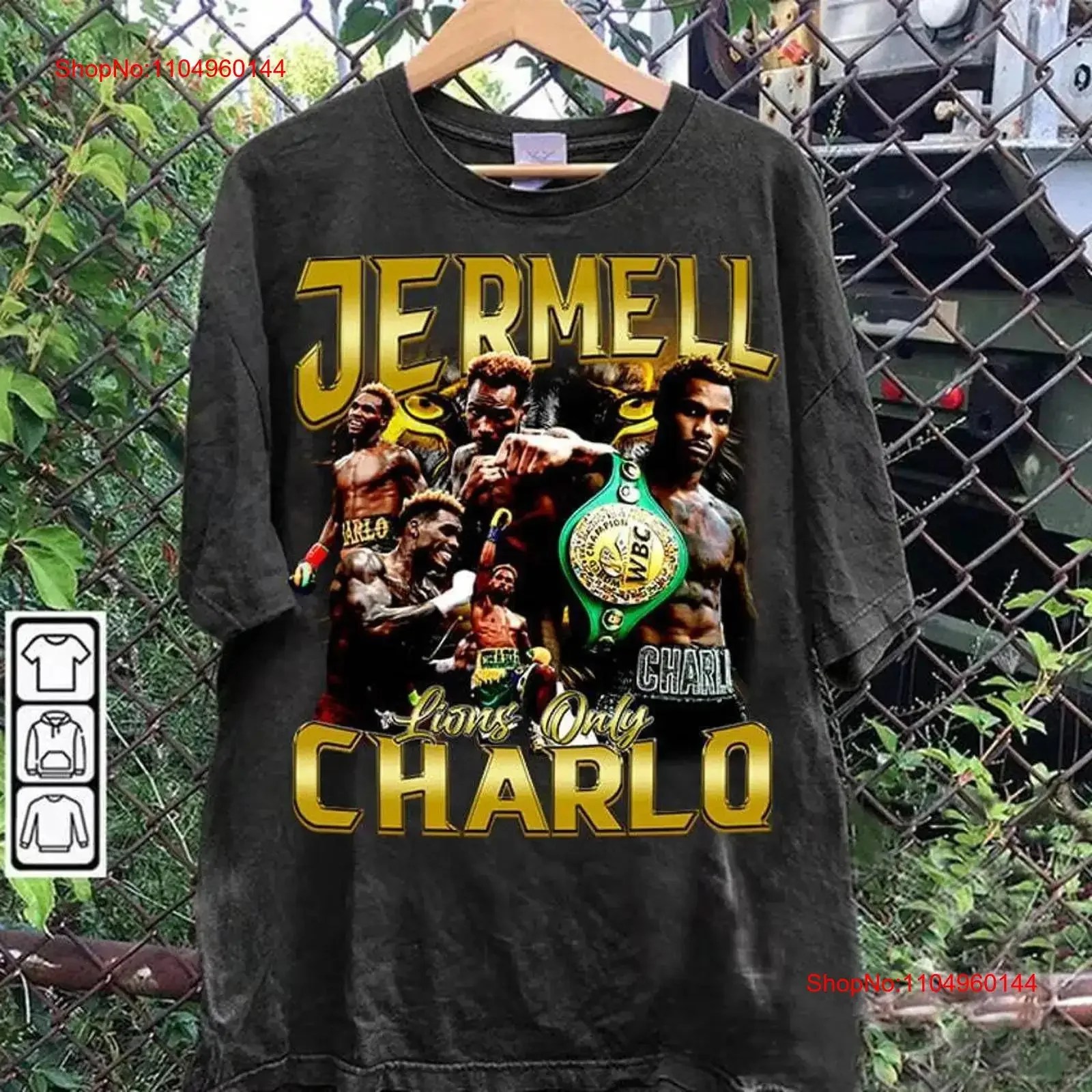 تي شيرت كلاسيكي من التسعينيات من Jermell Charlo تي شيرت SweaT American Profes عتيق مغسول وقابل للتنفس قليلاً للارتداء اليومي #1