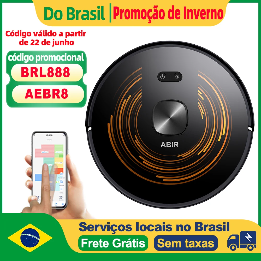 Robot Vacuum Cleaner ABIR X9,Laser Lidar,6500pa Suction,UV Cleaning, Multi-Floor Map,APP Restricted Area,Smart Home Wet Dry Mop