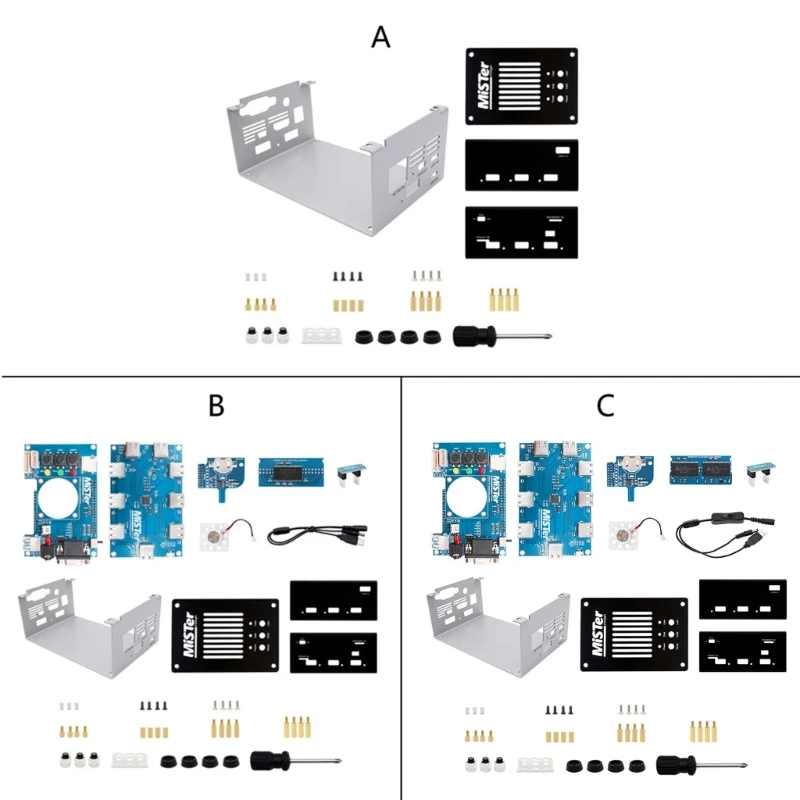 Terasic DE10-Nano Parts Mister DIY Metal Cases for Mister FPGA Kit for DE10-Nano Main Board/ IO Board and Mister USB Hub