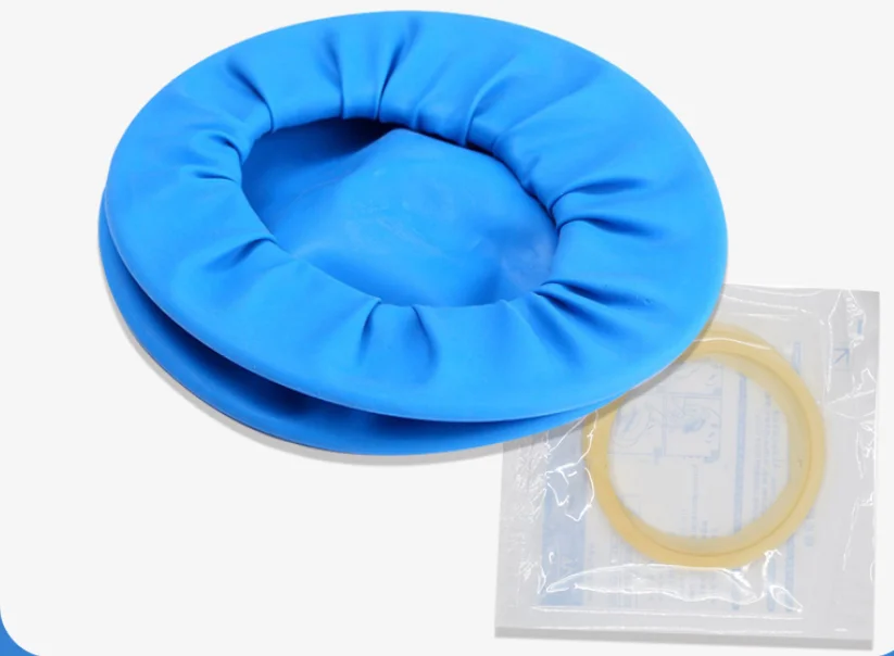 10pcs Dental O-Shape Blue Disposable Rubber Dam for Dentist Surgery Use Absolute Mouth Gag Isolation