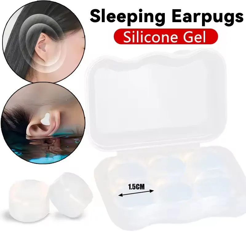 24PCS Silicone Ear Plug Reusable Silicone Wax Earplugs Swimming Moldable Earplugs Noise Reduction Cancelling Sleeping Protection
