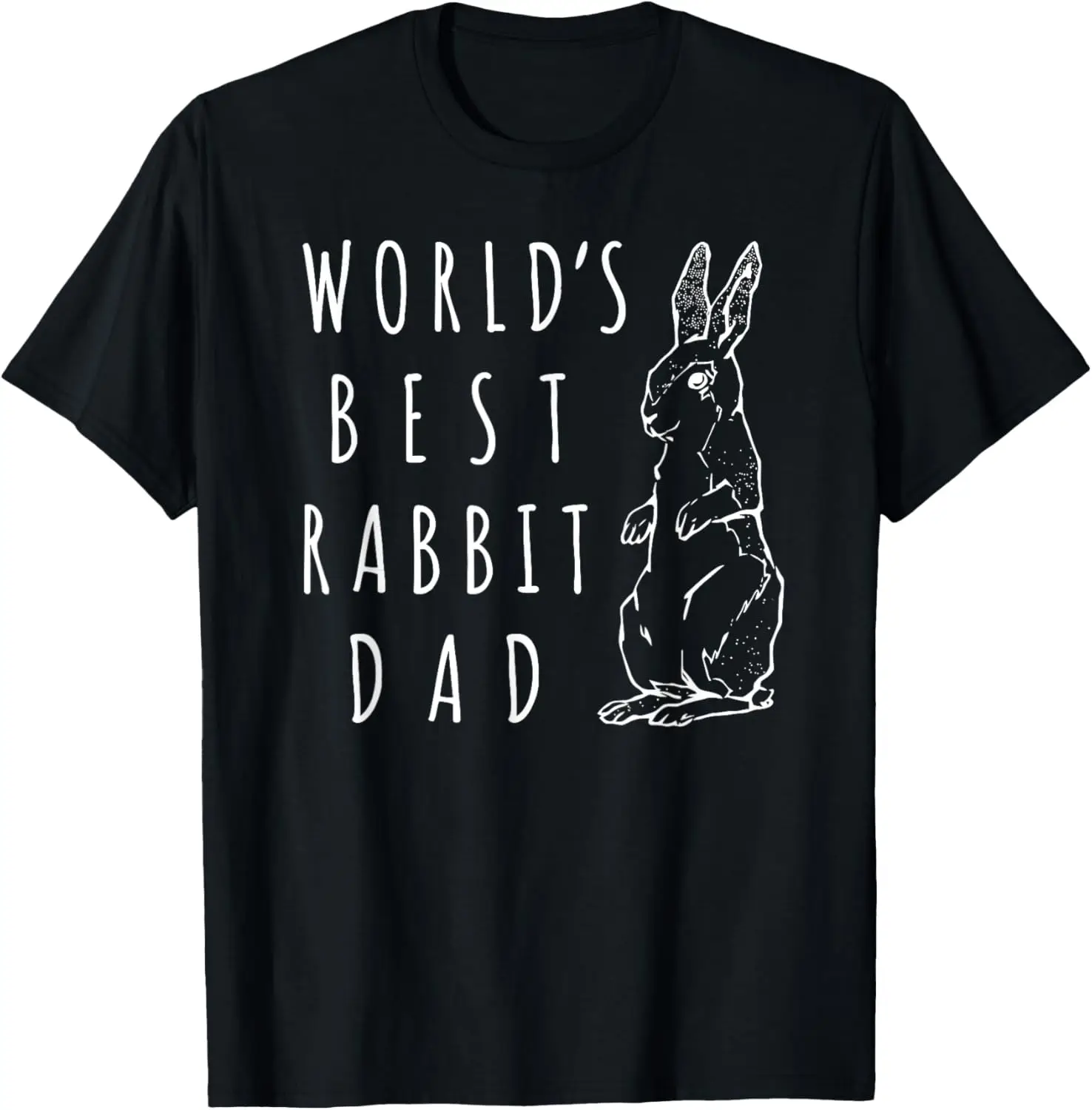 , Worlds Best Bunny Dad Tee Apparel 100% Cotton Trendy Y2K Short-Sleeve Tee – Soft, Quick-Drying, All Occasion Casual  Suitable For Concert Party Hanging Out Sightseeing Trip