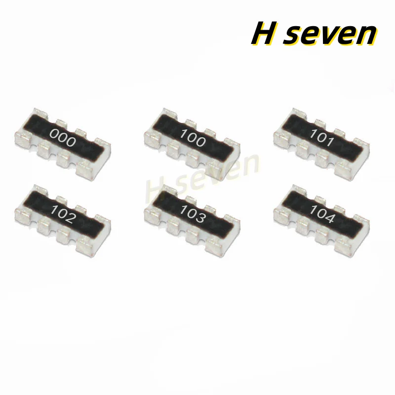 100pcs 0603x4 8P4R 4D03 5% 3216 1206 Chip Resistor networks arrays 0 10 100 470 ohm 0R 10R 100R 470R 1K 10K 20K 100K 470K 1M