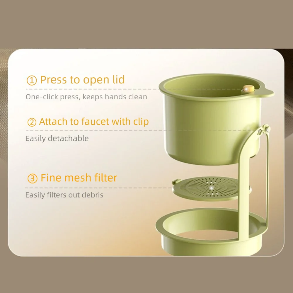 Cestello per filtro sospeso per lavello creativo, coperchio inferiore apribile staccabile, filtro per rifiuti da cucina, facile da pulire, multifunzionale