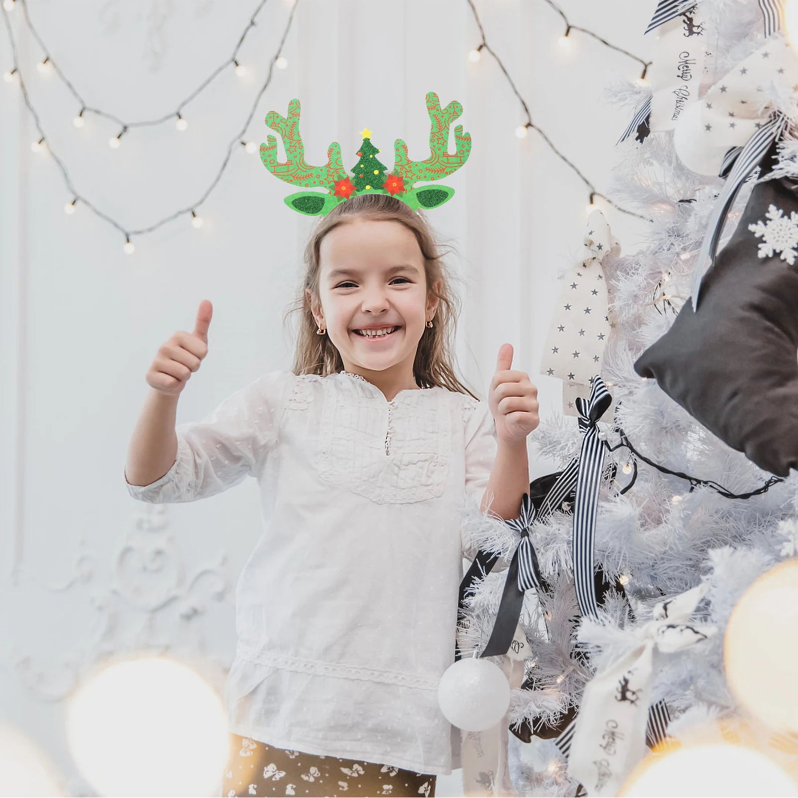 

6pcs Antler Headband Christmas Decor Hair Hoops Kids Deer Antlers Women Reindeer Lightweight Comfortable NonDeformation
