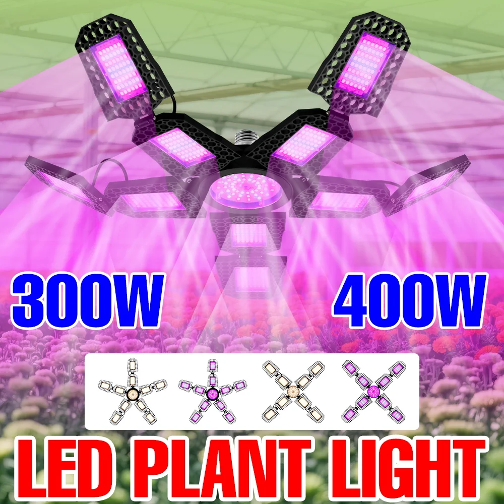 

400W LED Grow Light Bulb Full Spectrum Plant Cultivation Lamp E27/E26 Greenhouse Hydroponics Vegs Fruit Growth Box Fill Lighting