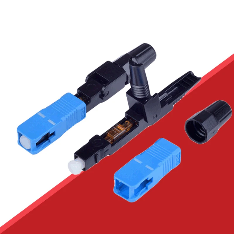 10pcs Single-Mode Fiber Optic SC/UPC Quick Fast Field Assembly Connector Cable Quick Connector Fiber Optic Connector