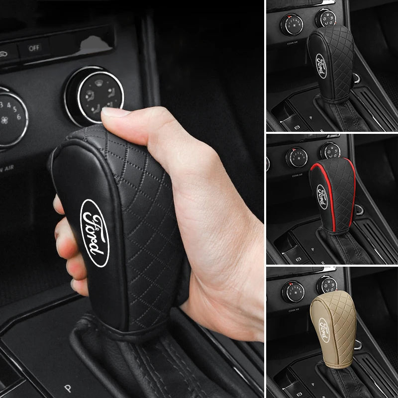 High-end Car Center Console Gear Shift Knob Cover Handle Case For Ford Taurus Focus Fiesta Shelby Edge Mondeo Explorer Escape