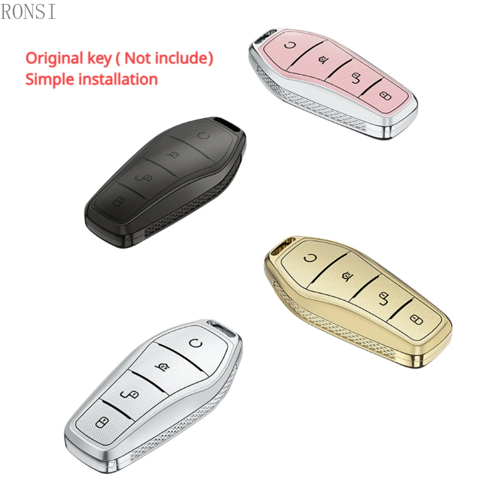 

PC Car Remote Key Case Fob For BYD Qin Plusdmi Atto 3 Han EV Dolphin Protection Cover Shell Auto Interior Accessories Key Bags