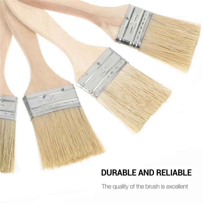 10ชิ้นด้ามไม้ภาพวาดเฟอร์นิเจอร์ mebel แปรงสำหรับผนังสำหรับผนังแปรงทาสีอะคริลิคสำหรับ