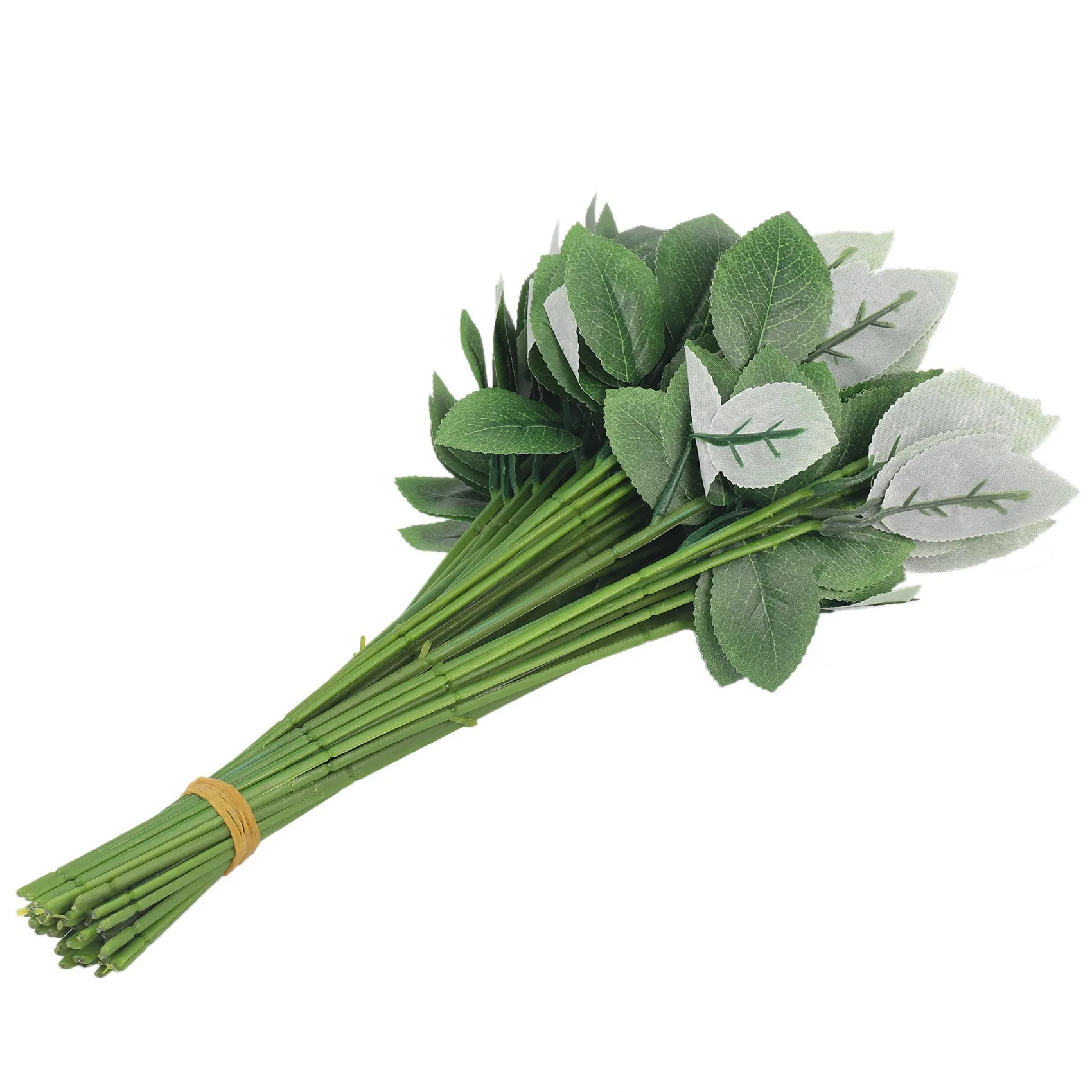 250 Uds. De tallos de flores de rosas artificiales para manualidades, ramo hecho a mano, flor, hoja, venas, decoración del hogar para boda