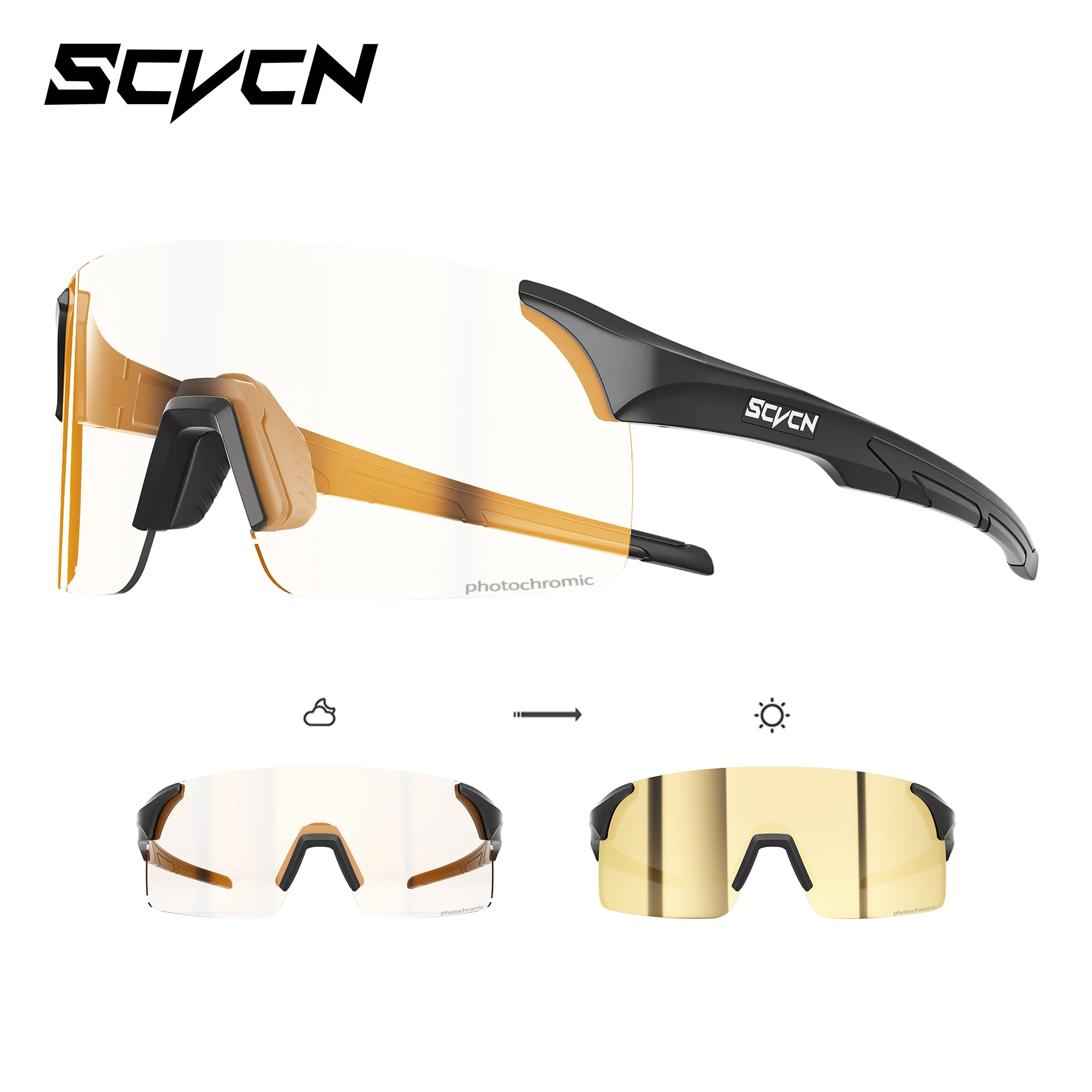 AliExpress SCVCN Photochromic Cycling Glasses Sports Sunglasses for Man Bicycle Eyewear MTB Cycling Women Goggles Road Bike UV400 TR-90