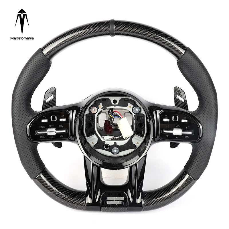 

Fit For Benz w207 w463 w218 w212 W205 W204 W222 W221 W223 W213 alcantara carbon fiber led steering wheel