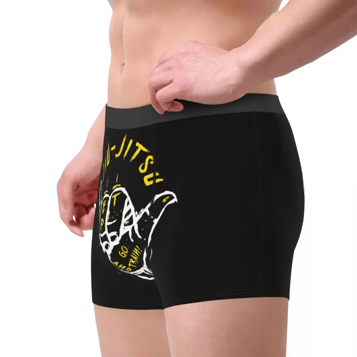 Men Gesture Jiu-Jitsu Go Train 2 Brazilian Jiu Jitsu BJJ Funny Underwear Hot Boxer Shorts Panties Homme Breathable Underpants