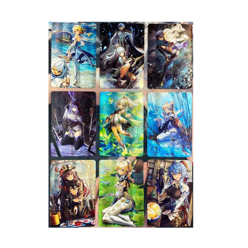 9pcs/set Game Genshin Impact Figure Beidou Ganyu Kaedehara Kazuha Xiao Card Cute Sexy Girl Anime Game Collection Card Toy Gift