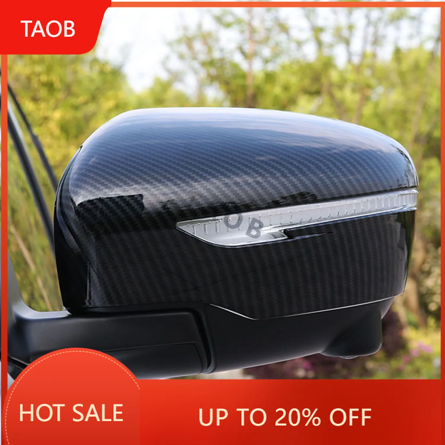 Nueva Cubierta Decorativa de Alta Calidad para Espejo Retrovisor Lateral Exterior Negro Carbón para Nissan Frontier 2022-2025, ABS, Accesorios para Auto