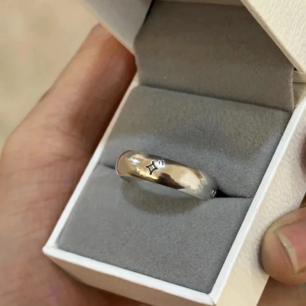 New S925 Sterling Silver Vintage Couple Saturn Ring for Men and Women Vintage Style