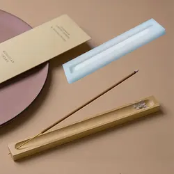 Rectangle Incense Burner Silicone Mold Wave Incense Sticks Base Mold DIY Plaster Clay Cense Burner Tray Resin Cement Mold