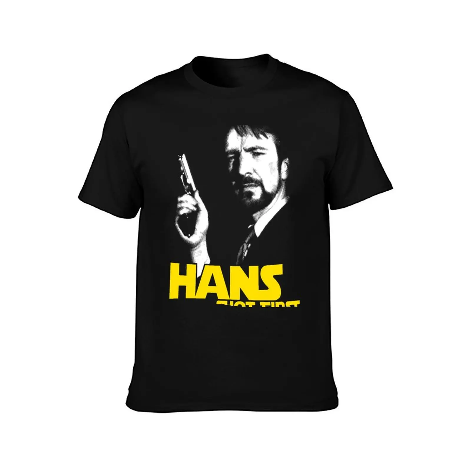 Hans Shot First T-Shirt Summer Casual Cotton Tee Oversized Streetwear Tops Vintage Graphic Print Loose Fit Short Sleeve