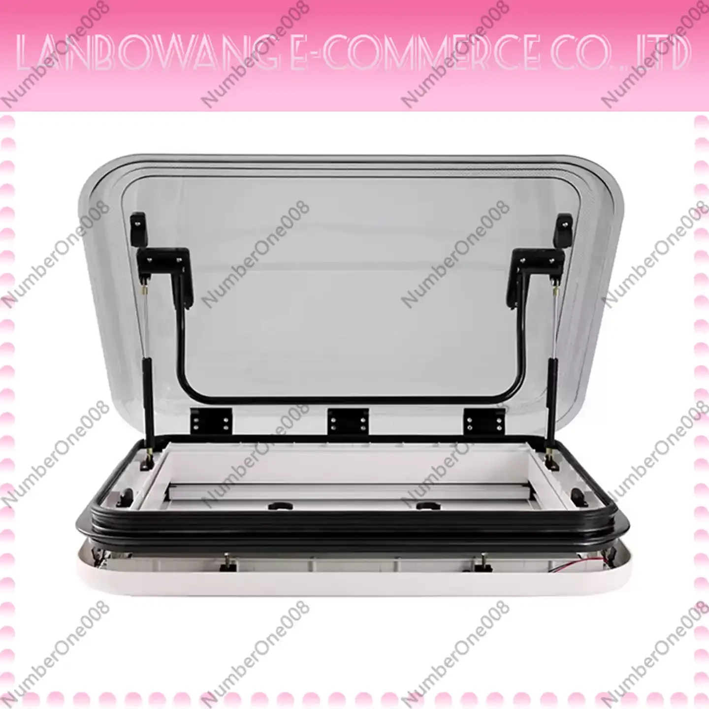3-Size with LED Light 500/700/800 x 500mm Cut Out for Motorhome Can be customized Large Caravan RV Skylight Roof Vent Hatch
