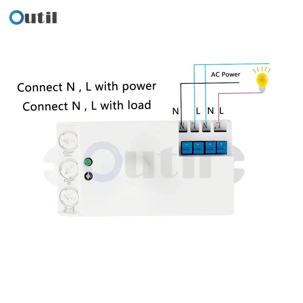 5.8GHz LED Microwave Radar Sensor Light Switch AC 220V-240V DC 12V-24V Human Body Motion Induction Sensor Controller Switch