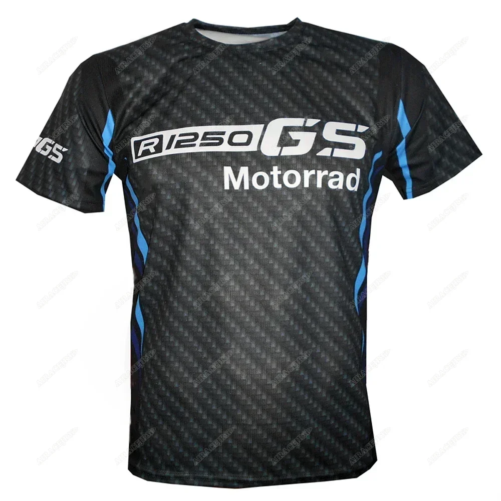 Motorrad Motorsport For BMW R1250 GS T-shirt Motorcycle ADVENTURE Motos Locomotive Riding Quick Dry Summer Mens Breathable Black