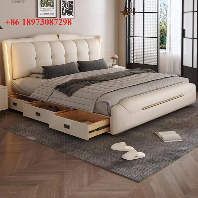 

Кровать для спальни, мобильный двойной дом, королева, роскошный современный пол, деревянная безопасная массажная кровать, мебель для спальни Muebles, мебель для заднего двора