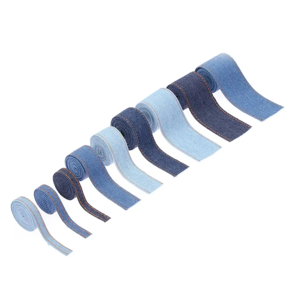 Double-sided Jumper Denim Ribbon Jeans Fabric Tape Bow Cap Clothing Decorations Sewing DIY Crafts Hairclip Accessories