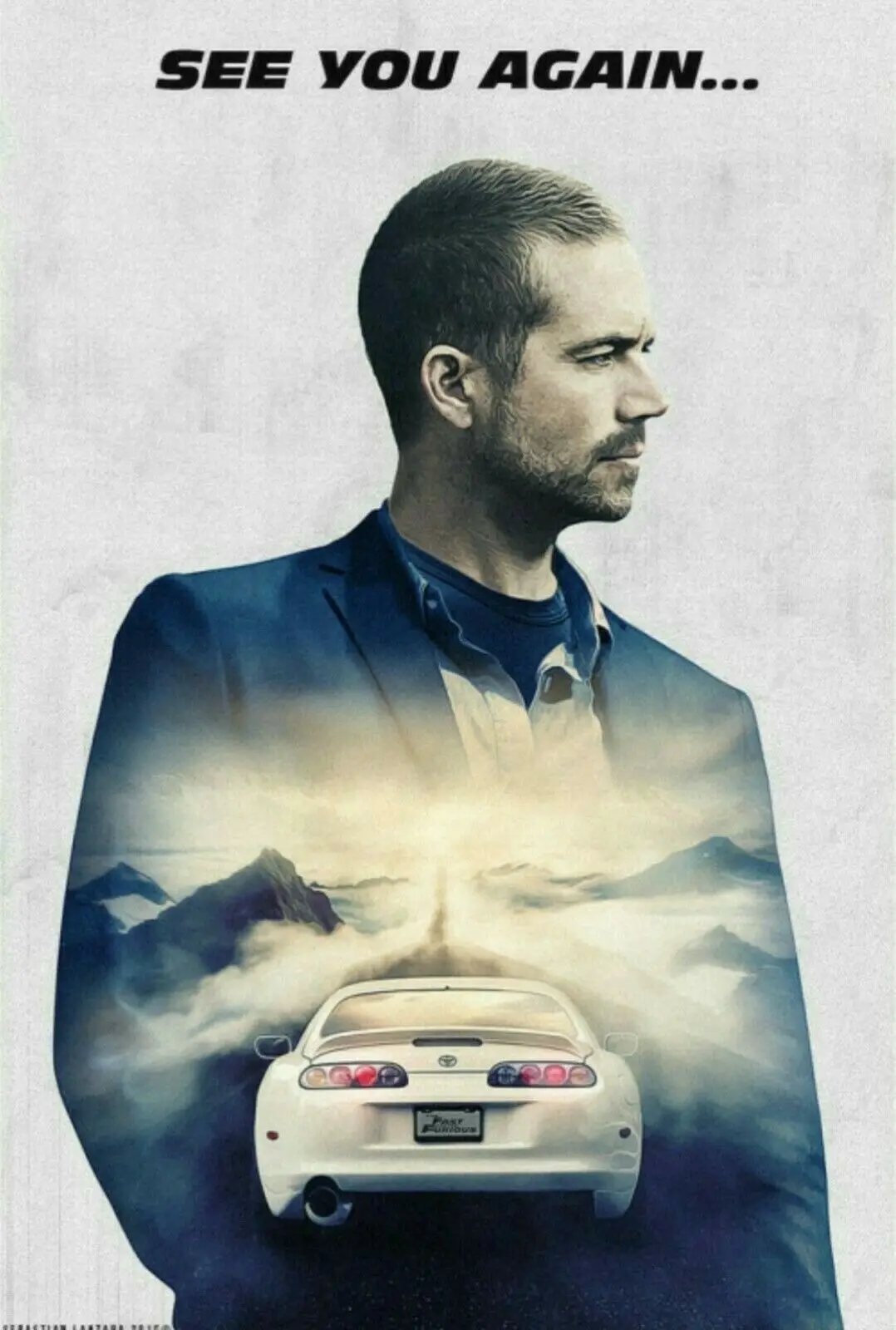 See You Again Paul Walker American Actor Star Picture Art Film Print Silk Poster for Your Home Wall Decor 24x36inch