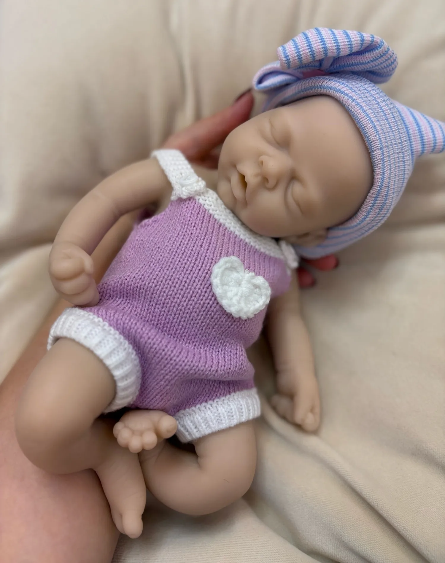 Reborn-Puppen, 33 cm, offener Mund, Silikon, für Mädchen, Ganzkörper, weiches Silikon, unbemalt, Neugeborene, wiedergeborenes Silikon, echt