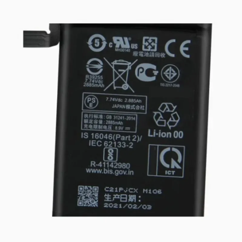 2 STKS/PARTIJ 5885mAh C21P2001 Batterij voor ASUS ROG 5 Telefoon 5S Pro ZS673KS I005DA I005DB ZS673KS-1A079IN