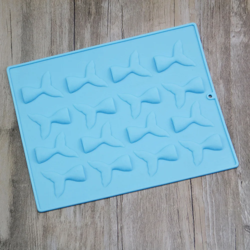 

2 Pcs Silicone Fondant Mold Large Baking Mould for Gummies Chocolates Candies Cupcake Toppers Soap Fish Tail Shape