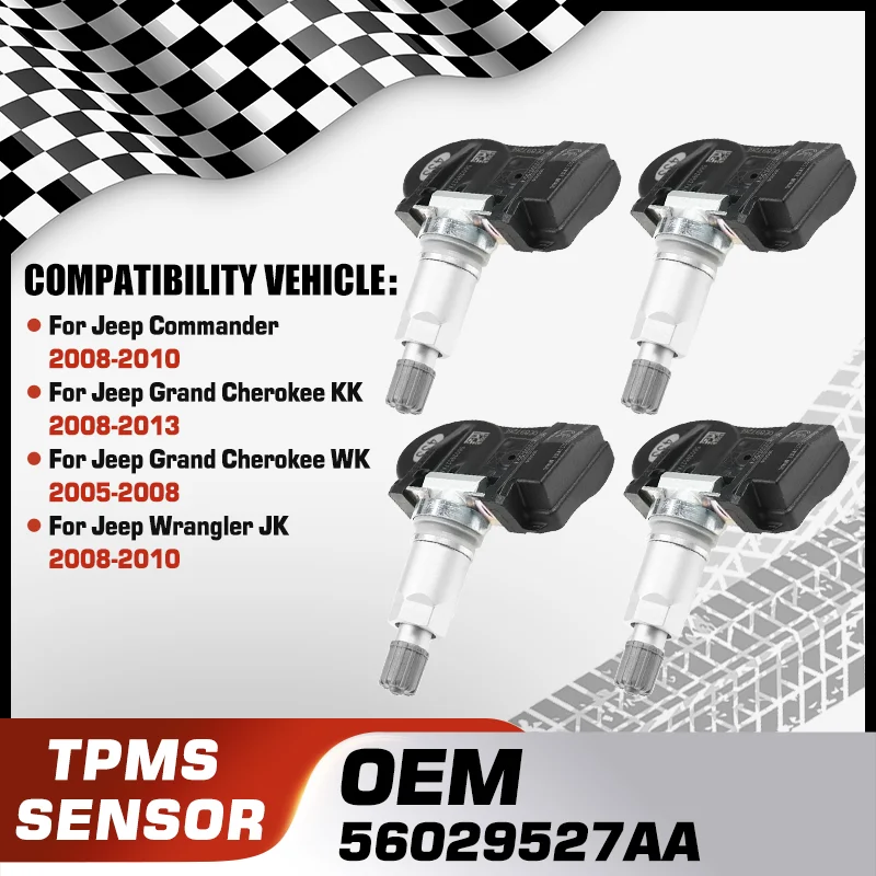 سيارة ل جيب كوماندر جيب رانجلر JK 2008-2010 جيب جراند شيروكي KK 2008-2013 جيب جراند شيروكي WK 2005-2008 مستشعر تساوي ضغط الإطارات #1