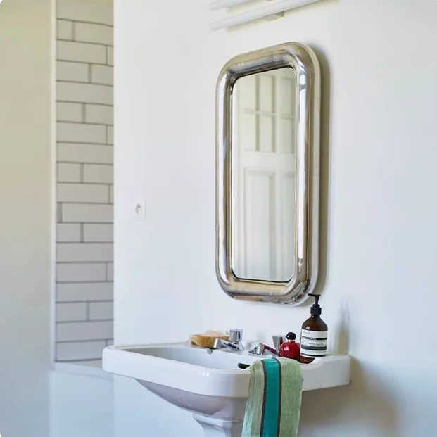 European Style Modern Creativity Design Pangpang Stainless Steel Bathroom Makeup Mirror Bedroom Change Clothes Full-body Mirror